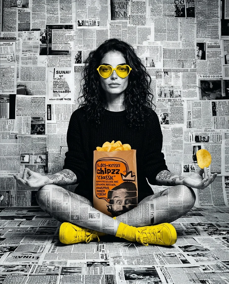 CHIPZZ Classic: Kampagnenmotiv mit Produktverpackung.
