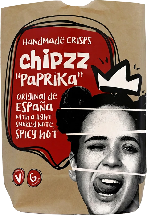 Produktabbildung der Kartoffelchips CHIPZZ Paprika.